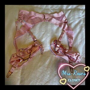 Honey Birdette Kukuro Blush Pink Garter